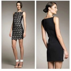 Diane Von Furstenberg Urara with a Nude Front Panel and Black Crochet Overlay